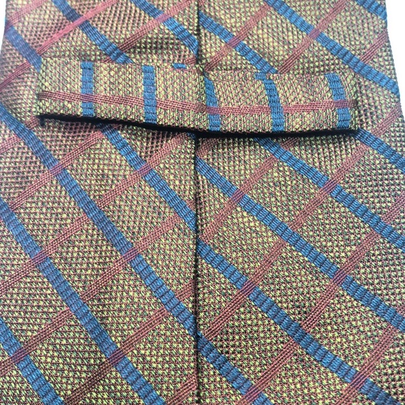 ECHO VTG Italian Silk made in USA Plaid Tie - Picture 4 of 4